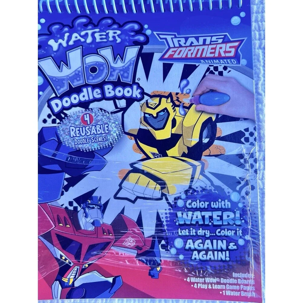 2008 Transformers Animated Water Wow Doodle Book Sealed Y2K Kidcore